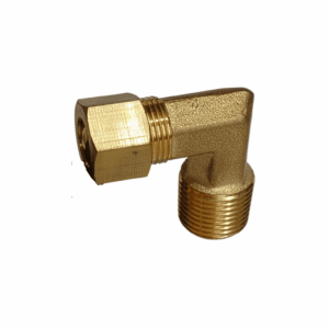 CODO BRONCE 3/8 MACHO NPT X 3/8 COMPRESION