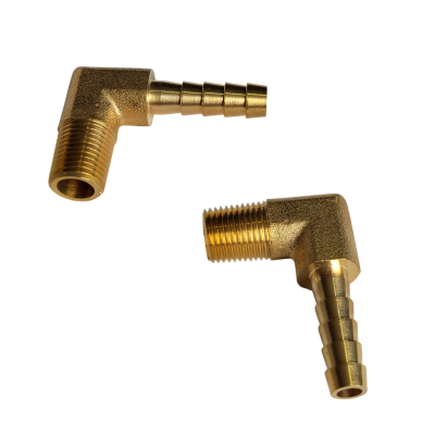 CODO BRONCE 1/8 MACHO NPT X 1/4 MANGUERA