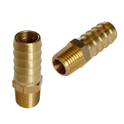 CONECTOR BRONCE 1/4 MACHO NPT X 1/2 MANGUERA