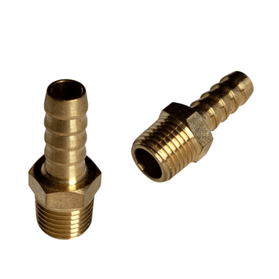 CONECTOR BRONCE 1/4 MACHO NPT X 1/4 MANGUERA