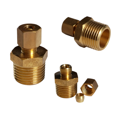 CONECTOR 1/2 MACHO NPT X 1/4 COMPRESION