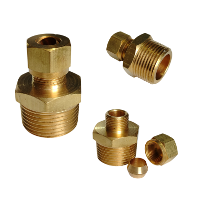 CONECTOR 3/4 MACHO NPT X 3/8 COMPRESION