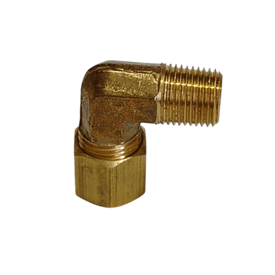 CODO BRONCE 1/8 MACHO NPT X 1/4 COMPRESION