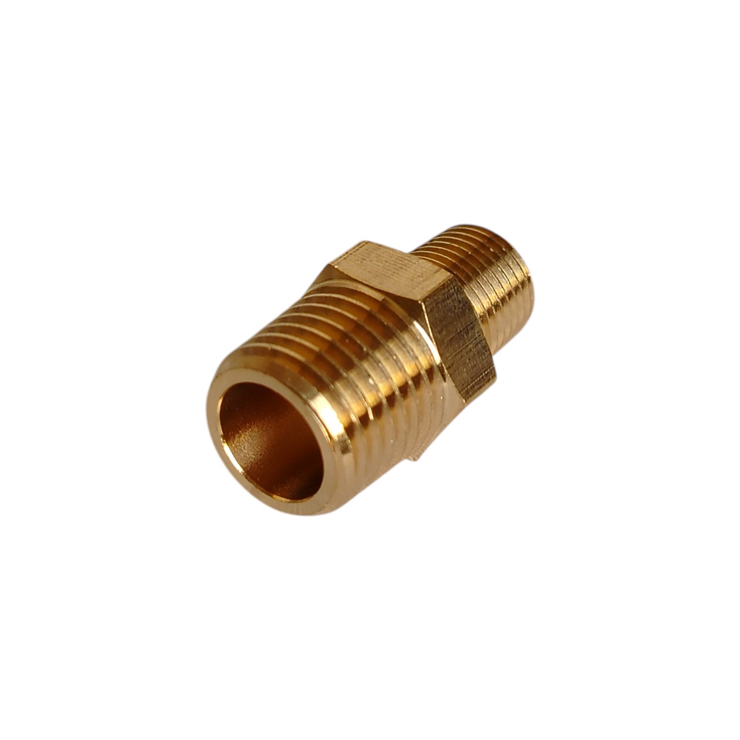 UNION DE BRONCE REDUCIDA 1/4 MACHO NPT X 1/8 MACHO NPT