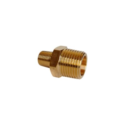 UNION DE BRONCE REDUCIDA 3/8 MACHO NPT X 1/8 MACHO NPT