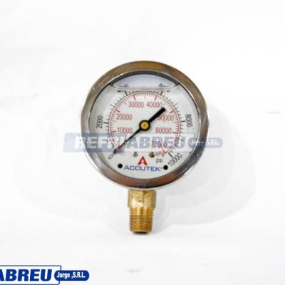 RELOJ MANOMETRO GLISERINA 0-5,000 PSI DIAMETRO 2-1/2 PULGADAS MONTURA LATERAL