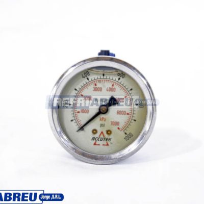 RELOJ MANOMETRO GLISERINA 0-2,000 PSI DIAMETRO 2-1/2 PULGADAS MONTURA LATERAL