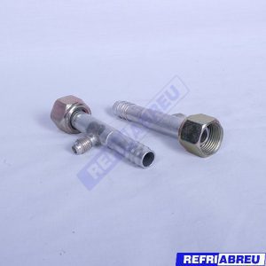 FITTING ALUMINIO RECTO 1/2 HEMBRA SERVICIO R-12 ORING