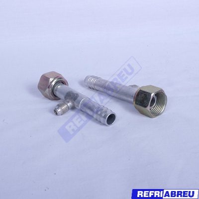 FITTING ALUMINIO RECTO 1/2 HEMBRA SERVICIO R-12 ORING