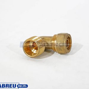 CODO BRONCE 3/4 MACHO NPT X 18 MILIMETROS COMPRESION