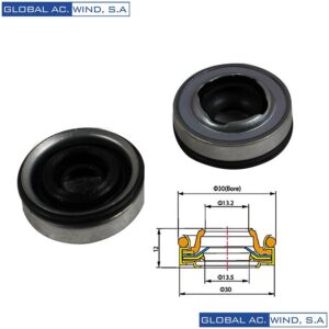 SELLO COMPRESOR TRIPLE LIP SEAL 6C17/6P148 KIT