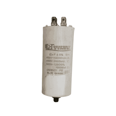 CAPACITOR BOMBA 40 MFD. 500 V. TORNILLO