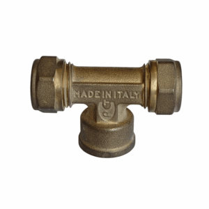 TEE BRONCE 15 MILIMETROS PRESION COMBINADA X 1/2 HEMBRA NPT