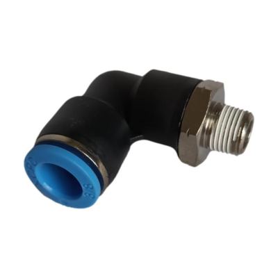 CODO PLASTICO 1/8 MACHO NPT NIQUELADO X 3/8 ACOPLE RAPIDO