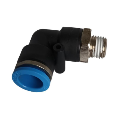 CODO PLASTICO 1/4 MACHO NPT NIQUELADO X 1/2 ACOPLE RAPIDO