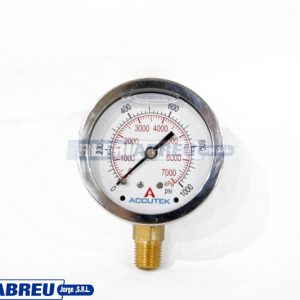 RELOJ MANOMETRO GLISERINA 0-3,000 PSI DIAMETRO 2-1/2 PULGADAS MONTURA LATERAL