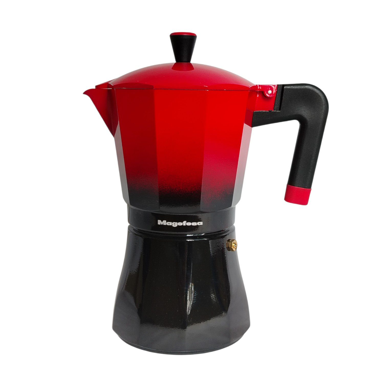 GRECA MAGEFESA 12 TAZAS NEGRA/ROJA TRADICIONAL
