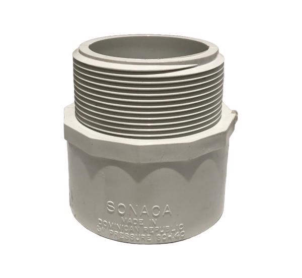 ADAPTADOR MACHO PVC 3 PULGADAS SCH-40