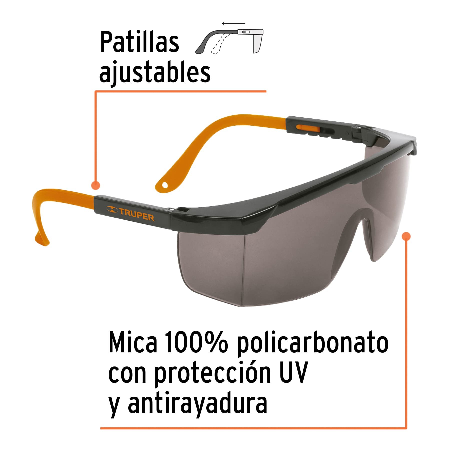 GAFA SEGURIDAD POLICARBONATO GRIS - Imagen 2