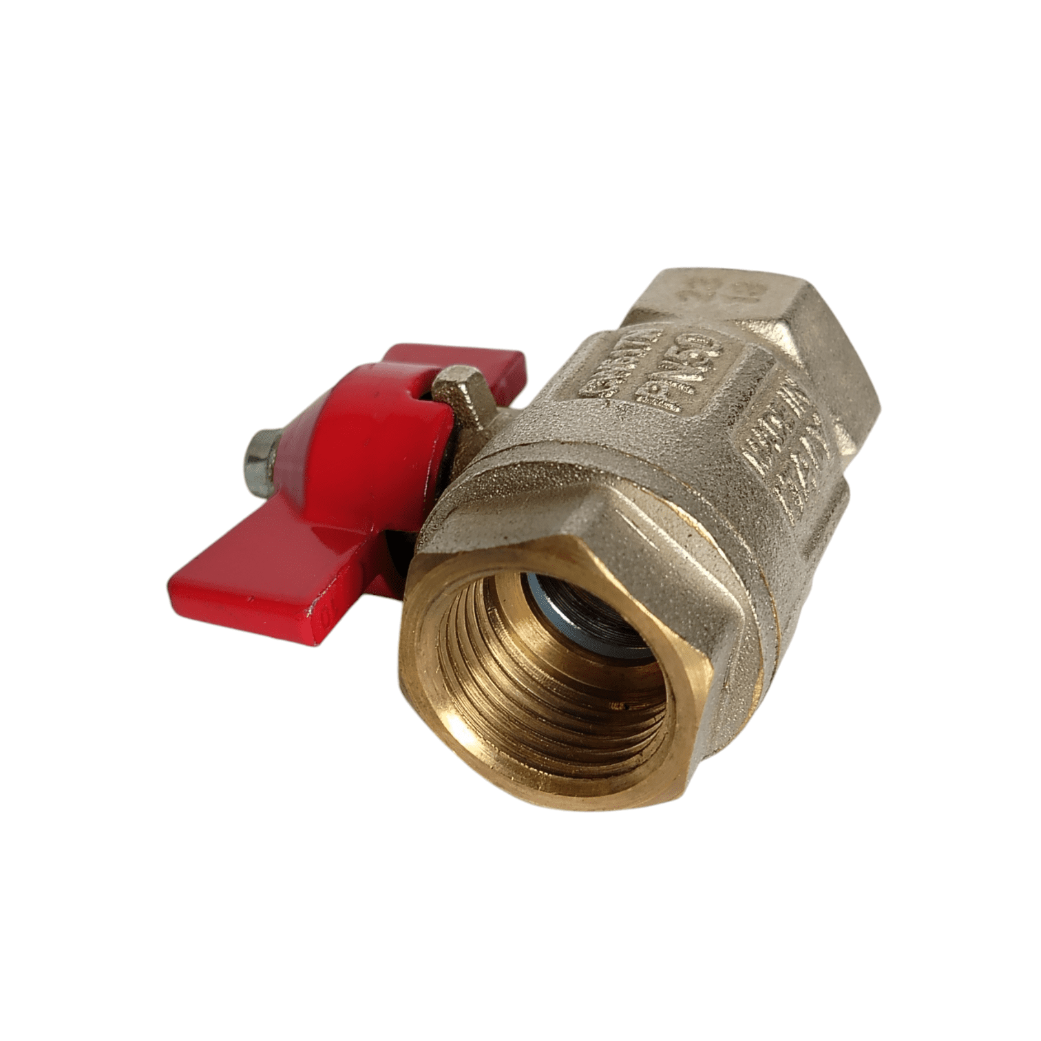 LLAVE PASO BOLA NO.92 1/2 H/NPT PALANCA ROJA - Imagen 2