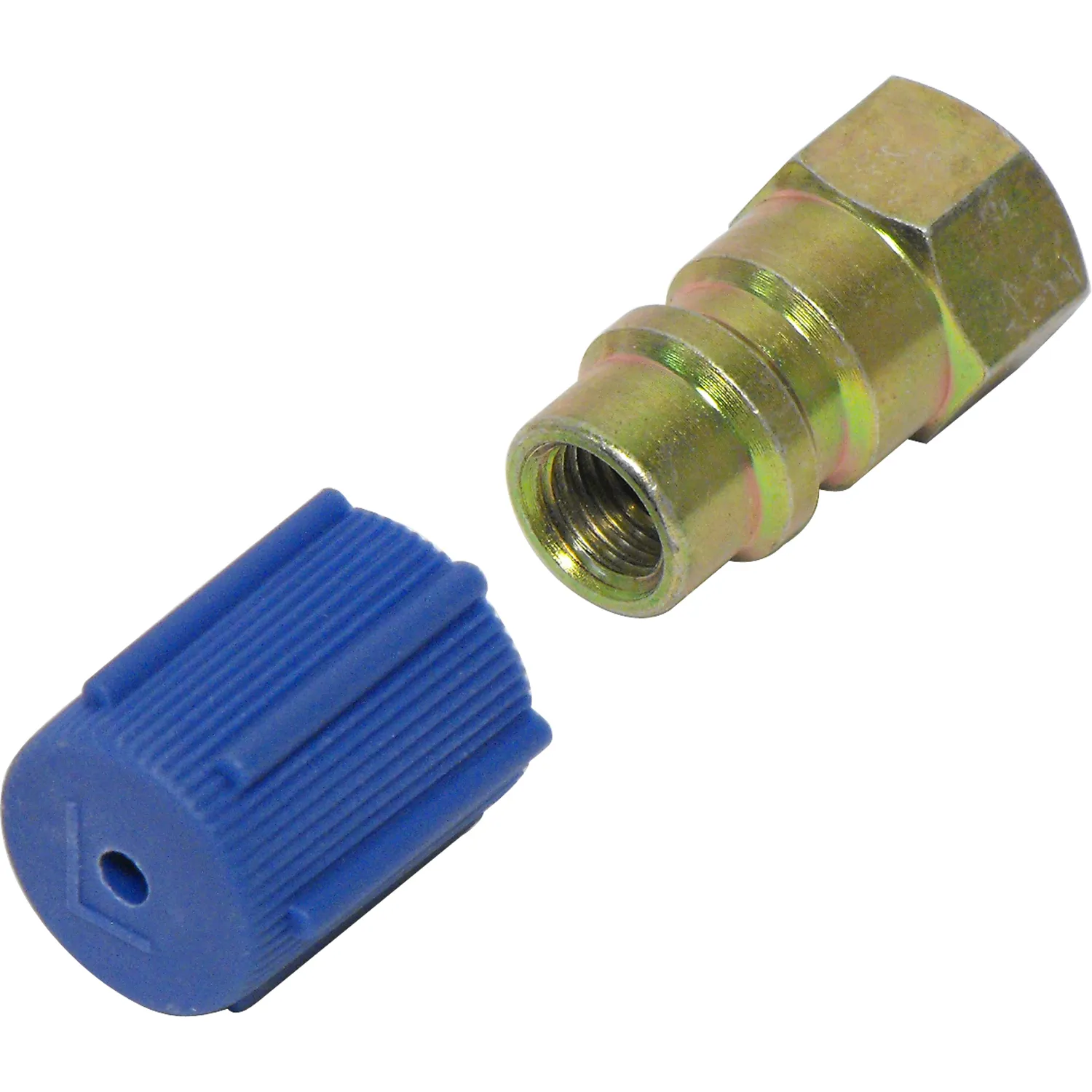 ADAPTADOR PARA VALVULA 1/4 HEMBRA FLARE X 13 MM ACOPLE RAPIDO DE BRONCE