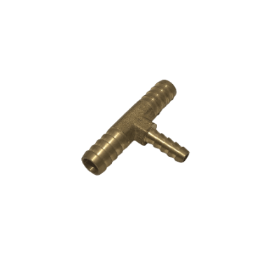 TEE BRONCE COMBINADA 3/8 MANGUERA X 3/8 MANGUERA X 1/4 MANGUERA