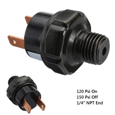 SWITCH PRESION - CEBOLLA AIRE PRESION 120 ON -150 OFF 1/4 MACHO NPT 12 VOLTIOS