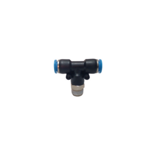 TEE PLASTICO COMBINADA 5/16 ACOPLE RAPIDO X 5/16 ACOPLE RAPIDO X 1/4 MACHO NPT