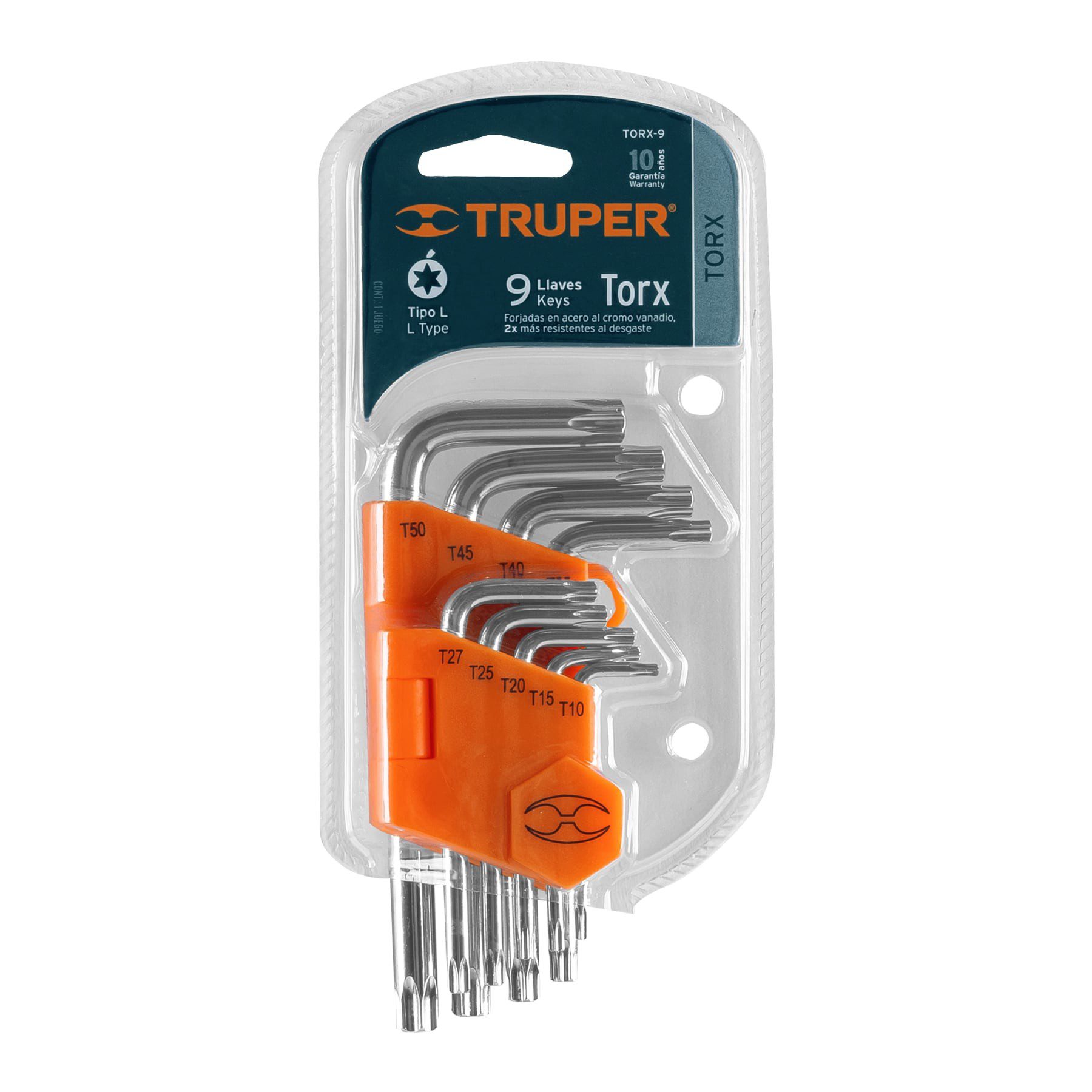 LLAVE TORX TRUPER TIPO L 9 EN1 T-10/T-50 - Imagen 2
