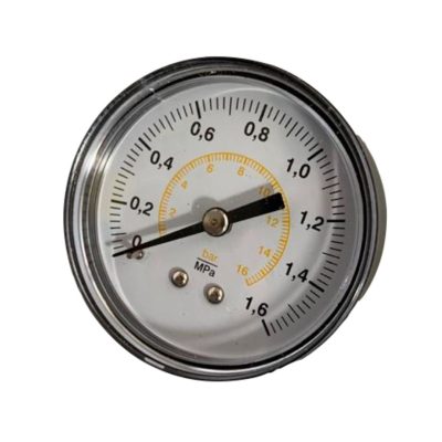 RELOJ MANOMETRO SECO 0-232 PSI MONTURA TRASERA 1/4 M/NPT