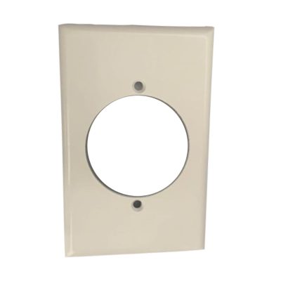 TAPA PLASTICA SENCILLA BLANCA TOMA CORRIENTE 220 VOLTIOS INDUSTRIAL