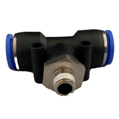 TEE PLASTICA COMBINADA 1/2 ACOPLE RAPIDO X 1/2 ACOPLE RAPIDO X 1/8 M/NPT