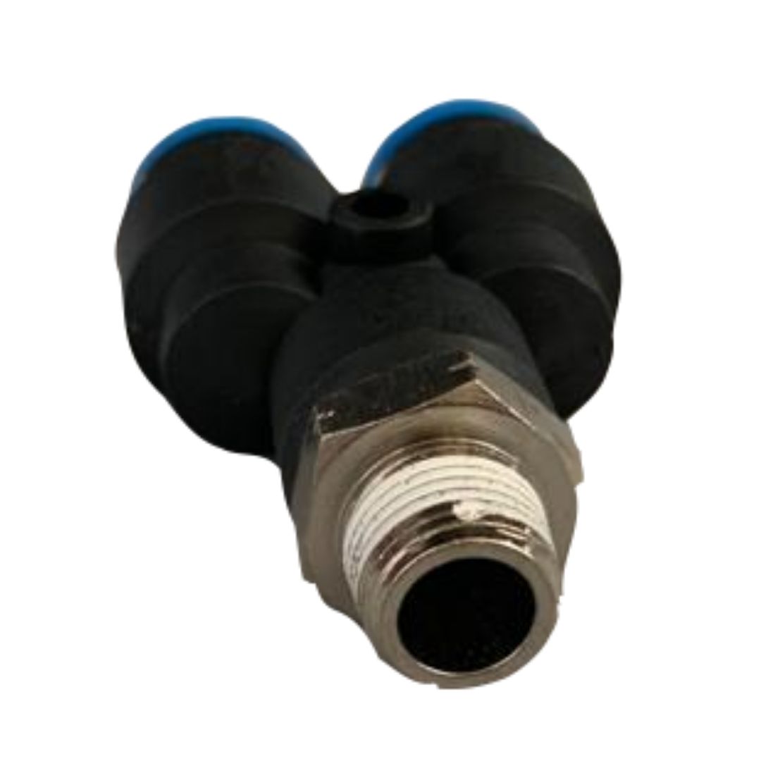YEE PLASTICA COMBINADA 5/16 ACOPLE RAPIDO X 5/16 ACOPLE RAPIDO X 1/8 M/NPT (8 MM) - Imagen 3