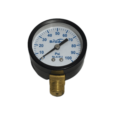 RELOJ MANOMETRO SECO BRADY 0-100 PSI