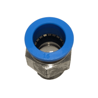 CONECTOR NIQUELADO 1/2 MACHO NPT X 5/8 A.R. (16 MILIMETROS)