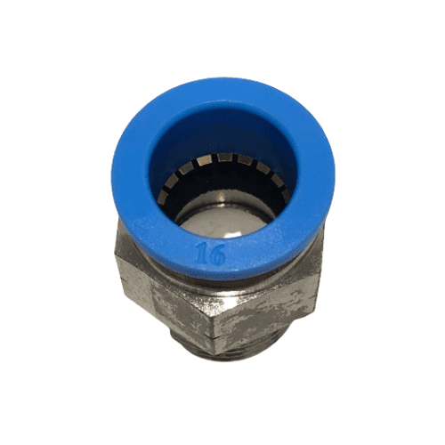 CONECTOR NIQUELADO 1/2 MACHO NPT X 5/8 A.R. (16 MILIMETROS)