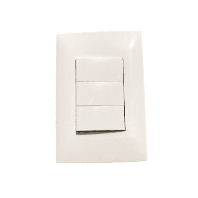 INTERRUPTOR TRIPLE 10 AMPERES 110-250V. BLANCO LEVINTON