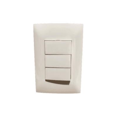 INTERRUPTOR TRIPLE 10 AMPERES 110-250V. MARFIL LEVINTON