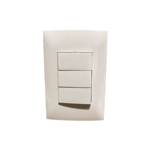INTERRUPTOR TRIPLE 10 AMPERES 110-250V. MARFIL LEVINTON