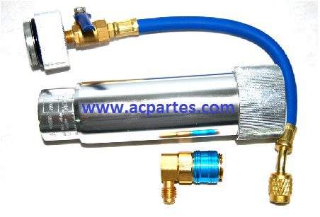 INYECTOR ACEITE REFRIGERACION AUTOMOTRIZ ACOPLE RAPIDO R-134