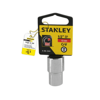 CUBO CROMADO STANLEY 1/2 X 12 MILIMETROS ESTRIADO