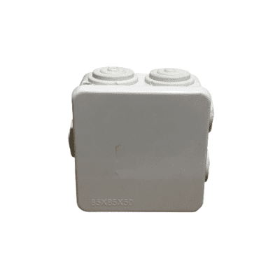 CAJA REGISTRO PLASTICA BLANCA 85 X 85 X 50 MILIMETROS