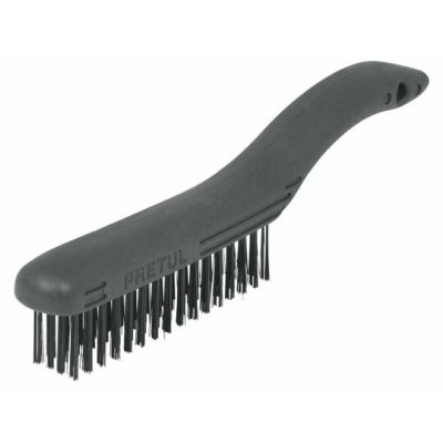 CEPILLO ACERO CON MANGO PLASTICO 4 X 16