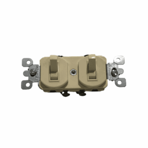 INTERRUPTOR DOBLE CLASICO 15 AMPERES 120 VOLTIOS