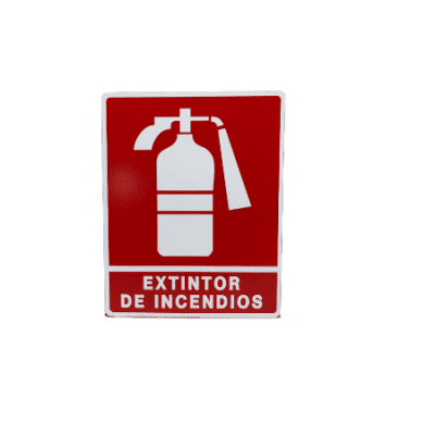 LETRERO PARED EXTINTOR (8 X 10) PULGADAS