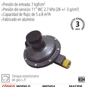REGULADOR INDUSTRIAL IUSA 2403-C4 495,000 BTU/HORA (PRIMERA ETAPA - GRIS)