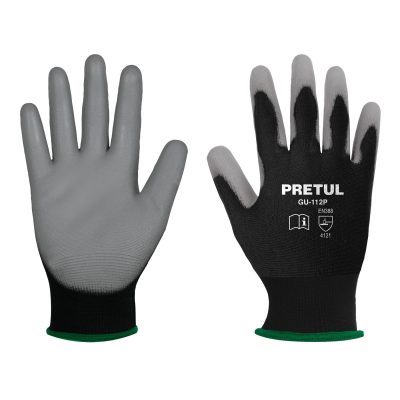 GUANTE NYLON POLIURETANO SEGURIDAD NEGRO