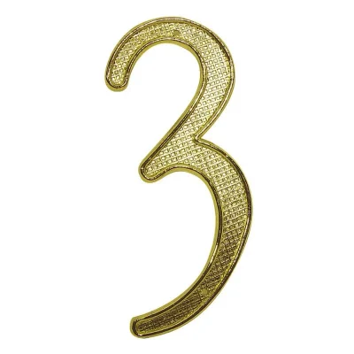 NUMERO CASA DORADO NUMERO 3