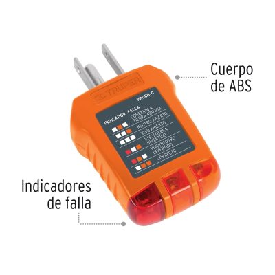 PROBADOR CORRIENTE ENCHUFE 120 VOLTIOS TRUPER