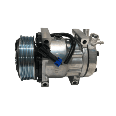 COMPRESOR AUTO SD709 12 VOLTIOS ACANALADO SANDEN PASANTE TOMA ARRIBA ORING